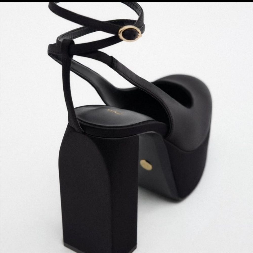 Zara high heel platform slingback shoes - Picture 3 of 5